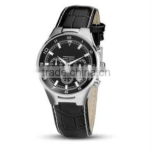 Japan Six Hands Wrist Watch Quartz Men Watch With Genuine Leather Band thumbnail-1
