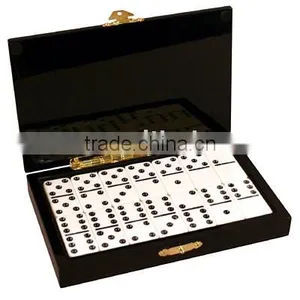 Wooden Box With Double Six Domino Set thumbnail-1