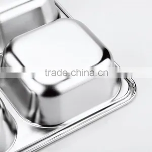 Stainless Steel Lead and Bpa Free Dinner Square Thick Plate With Cover for Hotel 2015 thumbnail-4