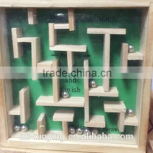 2016 New Mini Wooden Maze Pinball Game Wholesale Price Labyrinth Game thumbnail-1