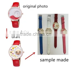 OEM ODM Order Leather Strap Customized Company Logo Fashion Man Wrist Watch Custom thumbnail-4