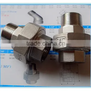 1/2" NPT Male/Female Thread Union 304 Stainless Steel 150PSI thumbnail-1