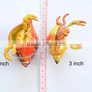 4 Inch Plastic Lobster in Artificial Conch Shell 3D Fridge Magnet thumbnail-3