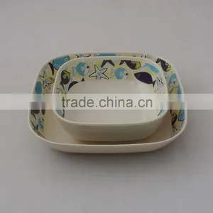 Eco Bamboo Fiber Square Bowl thumbnail-5