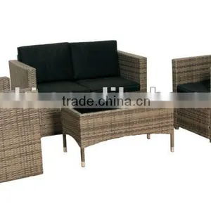 RLF-S-002 Outdoor Furniture High Back Rattan Sofa Set thumbnail-1
