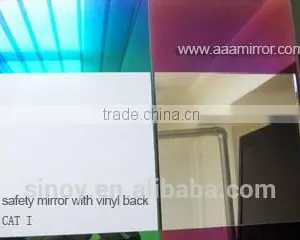 3MM 4MM 5MM Safety Dance Studio Mirror Glass /safety Vinyl Back With Double Coated Paint thumbnail-1