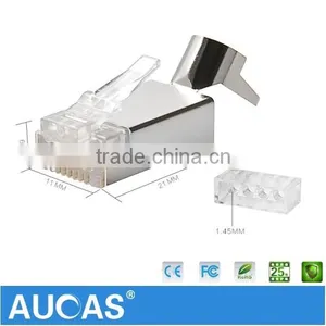 High Quality Cat7 RJ45 Modular Plug For Network Cable Cat7 Aucas Brand Offer Price thumbnail-1