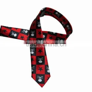 Fashion Skull Printed Skinny Tie/gravatas Skinny Tie thumbnail-1