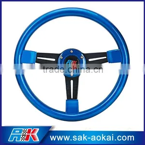 Universal ABS Racing Leather Steering Wheel thumbnail-2