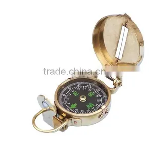 Nautical Solid Brass Military Compass -Antique Brass Compass 13428 thumbnail-2