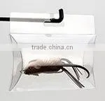 Clear PVC Box Clear Pillow Boxes With Horizontal Side Hang Holed w Gold Card Bottom thumbnail-1