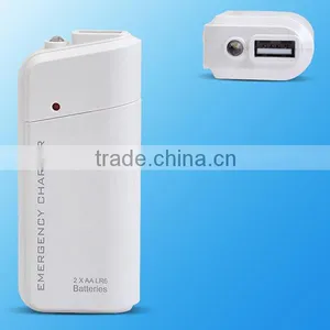 Wholesale OEM Emergency Mobile Phone Charger Using 2AA Battery With LED Lighting thumbnail-1