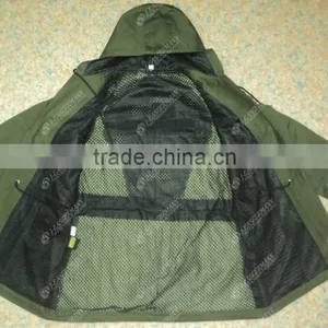 Miltary Green Long Denim Jeans Jacket With Inside 100% Original DuPont Kevlar For Motorbike Ridding thumbnail-2
