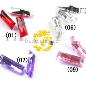 8*24mm Acrylic Point Back Rectangular Mix Color Bling Rhinestone&Crystal For Stylish Bags Garment Shoes #GY014-24P(Mix-s) thumbnail-1