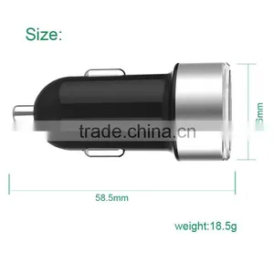 Small Micro Auto Universal Dual USB Car Charger For Apple And Android Devices thumbnail-6