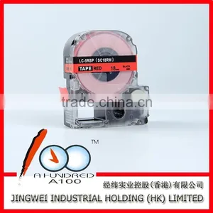 Compatible Labe Cassete Tape for EPSON LW300 LW400 Label Printer 18mm Black on Red SC18RW thumbnail-1