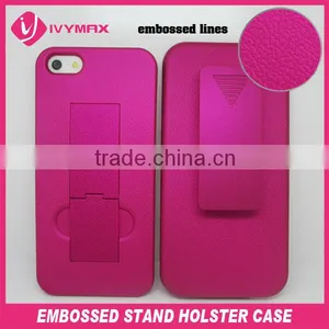 Newest Embossed Kickstand Hard Case for Apple Iphone 5 Cell Phone Case thumbnail-1
