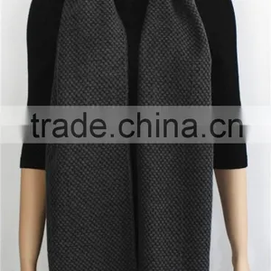 Black and Grey Wool Scarf thumbnail-2