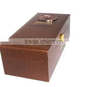 2015 Custom Design Leather Wine Box, Wine Gift Box thumbnail-2