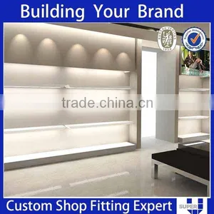 Wall-mount-shoe-display-shelf Cabinet Retail Shoes Tables With LED Light thumbnail-4