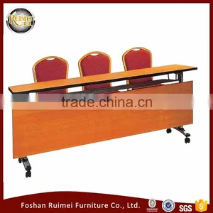 Hot Sale High Quality Folding Wooden Top Modern Folding Conference Table thumbnail-1