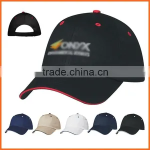 2015 Manufactory Structured Royal Blue Cotton Baseball Cap With Sandwich Visor thumbnail-1
