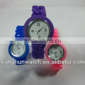 2013 Hot Sale Promotion Item Silicone Braid Twisted Watch thumbnail-1