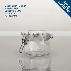 Most Popular 350ml Cosmetic Plastic PET Kilner Jar, Facial Mask Jar Bath Salt Jar thumbnail-1