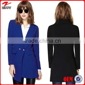 New Arrival Blazer Women Long Blazer Solid Color Lady Blazer Suits for Woman Wear Clothing China Suppliers thumbnail-1
