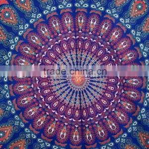 Blue Mandala Tapestry Wholesaler Indian Wall Hanging Tapestry Bedspread Throw Large Wholesale Hippie Bohemian Mandala Tapestry thumbnail-2