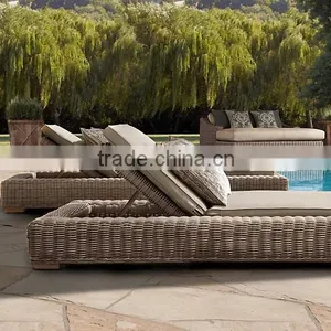 Hot Design Poly Rattan Sunbed 1.2mm Thickness Alu Frame With Power Coated thumbnail-3
