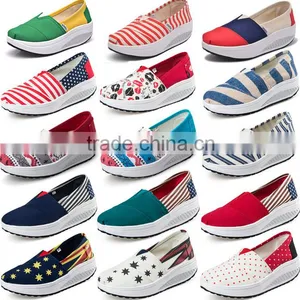 High Heel Canvas Shoes Japan Hot thumbnail-1