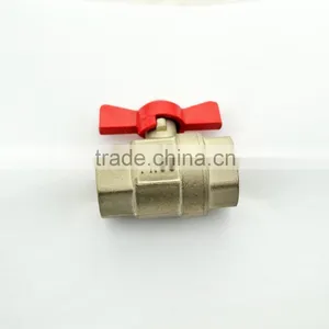 Female Brass Ball Valve With Aluminum Butterfly Handle Nickel Plated DN25 thumbnail-3