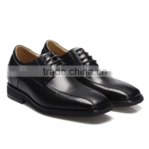 Italian Men Leather Casual Shoes With Invisible High Heel thumbnail-4