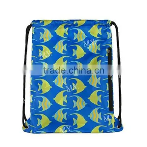 2016 Eco Friendly Promotional Bags 210D Polyester Solod Color With Printing Drawstring Bags thumbnail-2