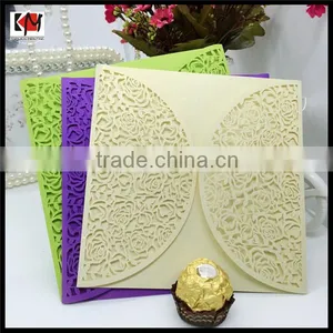 High Quality Laser Cut Wedding Invitations Card Wholesale thumbnail-1