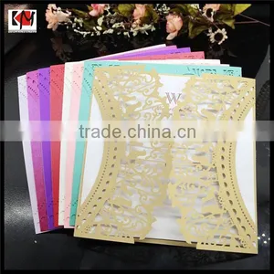 Happy Wedding Printed Laser Cut Wedding Invitation Card Wholesale thumbnail-2