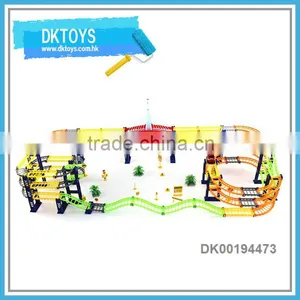 Super Winding Musical High Bridge Kids Toys Automatic Car Cycle Vision Highway thumbnail-1