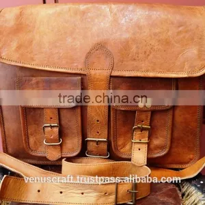 Real Leather Satchel Bag,real Goat Leather Office Satchel thumbnail-1