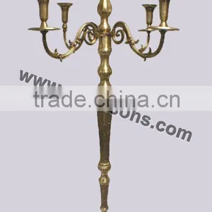 Brass Plated Candelabra Wedding Candelabra Classic Candelabra thumbnail-1
