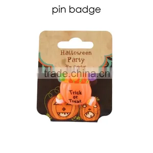 Halloween Trick or Treat Pumpkin Pin Badge thumbnail-1