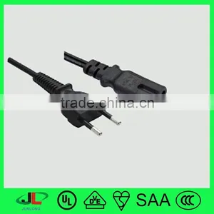 UC Type Extension Cord Brazil 2 Pin AC Electric Power Plug With C7 Plug thumbnail-3