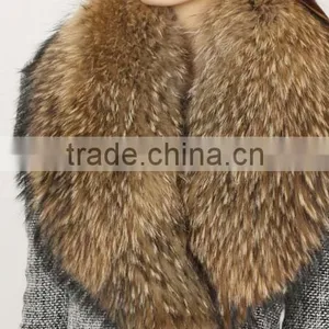 Lady's Soft Raccoon Fur Collar RC15 thumbnail-1