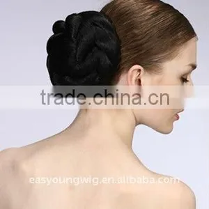 Fake Chignon Hair, Large Wedding Synthetic Hair Bun thumbnail-3