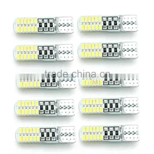 T10 24 Smd CANBUS ERROR FREE Silica Gel Car Marker Light Waterproof Wedge Light Reading Dome Auto Parking Bulbs thumbnail-1