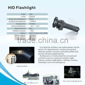 HID Flashlight With Military, Law Enforcement, Border Patrol thumbnail-1