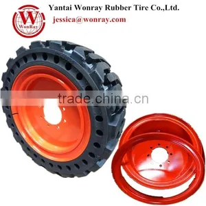 Solid Skid Steer Tires 30x10-16 33x12-16 10-16.5 12-16.5 With Apertures thumbnail-1