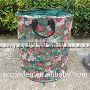 Printed Flowers Leaves Pop up Bag Garden Bag Waste Bag Manufacturer thumbnail-1