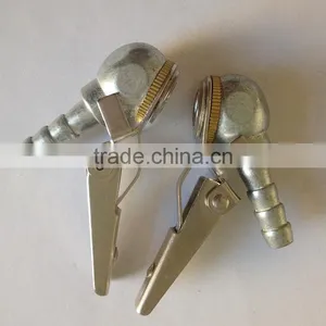 Factory Sales Air Chuck With Clip Pump Adapter Aluminum Alloy or Nickel Plating thumbnail-2