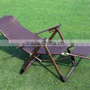 Rattan Zero Gravity Lounge Chair With Pillow and Cup Holder thumbnail-2